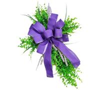Gatuida Couronne de Pâques de Croix, Eucalyptus PVC et Ruban | Décoration Murale Simple et Élégante, Aspect Réaliste et Coloris Fin, pour Fenêtre et Fête