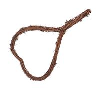 Gatuida Couronne en Rotin Roulée de Cœur avec Poignée Base Artisanale Naturelle Résistante Décoration Romantique pour Mariage et Saint-Valentin Couronne de Vigne à Suspendre