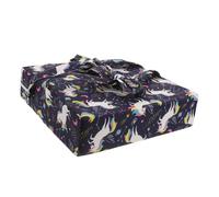 Gatuida Coussin de Chaise Rehausseur pour Garçon et Filles, Siège Garçon et Filles pour Table à Manger, Coussin Carré en Éponge Épaisse Bleu Roi Unicorn, Portable et Lavable, Repas Bébé et Écolier,