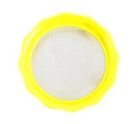 Gatuida Couvercle Germoir en Plastique Jaune, Filtre à Couvercle pour Bocal de Germination, Facile à Serrer Retirer, Support à 4 Repose-Pieds, pour Égoutter L'excès d'eau