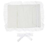 Gatuida Couverture de Décorative Dentelle Blanche Protection avec Lien Aléatoire Housse de Protection pour Carnet et Scrapbook Design Aux Rayures