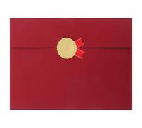 Gatuida Couverture de Diplôme à Trois Volets Rouge, Protège-certificat Vertical pour Diplômes D’études Secondaires et Universitaires, Pochette Solide pour Certificats de Réussite, Dossier