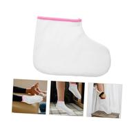 Gatuida Couvre-pieds à La Paraffine 2 Pièces En Coton Épais Blanc Avec Bordure Rose, Protections Thermiques Réutilisables Pour Soins Des Pieds En Institut Et Spa à Domicile