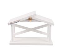 Gatuida Crèche de Noël, Mini-crèche Rustique en Bois pour entrée de Noël, décorations de chrétiennes, 25 x 19 cm