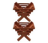 Gatuida Crèche Étable Décor en Bois Représentant Jésus 2 Pièces, Figurines en Bois Naturel 9 X 8,3 X 6,8 Cm, Ornements Nativité pour Décoration Intérieure de Noël, Centre de Table