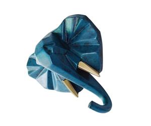 Gatuida Crochet Mural Résine Décor Jungle Patère Décorative Murale Solide pour Vêtements Porte Clés et Manteaux Design Créatif Bleu Rétro pour Salle de Bain et Chambre Thème Animaux