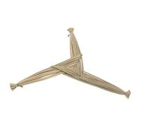 Gatuida Croix Irlandaise Tissée la Main en Jonc Naturel - Décoration Murale Croix Catholique Sainte Brigitte Triangulaire - Ornement Mural Traditionnel pour Maison, Église