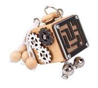 Gatuida Cube Activités Bois Éducatif pour Garçon Fille Sensoriel Multifonction Panneaux Éveil pour Développement Manuel et Cognitif