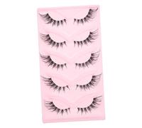 Gatuida de Faux Cils Noirs Élégant en Matériau Synthétique Lot de 5 Paires Légers et Faciles à Utiliser Effet Œil de Chat Maquillage Quotidien