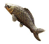 Gatuida Décoration créative en forme de carpe en cuivre - Décoration de table pour la maison - Figurine Feng Shui Koi pour une utilisation durable - Bijou parfait pour bureau ou étagère