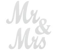Gatuida Décoration de Table Mariage Blanc en MDF Lettres Autoportantes Mr et Mrs Étanche et Stable pour Shower Nuptial et Fête de Mariage
