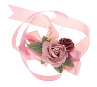 Gatuida Décoration de Voiture Mariage Fleur Artificielle pour Rétroviseur Arrière et Poignée Nœud Style Rétro Européen Fleur Solide et Plastique sans Décoloration Ornement Élégant pour