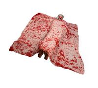 Gatuida Décoration Halloween Extérieure Corps Mort avec Yeux LED Lumineux et Activation Accessoire Sanglant pour Jardin et Fête Hantée