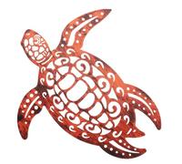 Gatuida Décoration Murale Tortue En Métal Pour Jardin Et Intérieur Métal En Fer, Marron Décoration Extérieure Suspendue Ornement Artisanal Tortue Réaliste