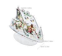 Gatuida Décorations de Noël : Boule à Neige, Maison de Bonhomme de Neige, décoration de Village de Noël en Acrylique, décoration de Table pour Micro-Paysage, Jardin féérique, Terrarium