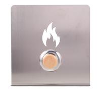 Gatuida Déflecteur en acier inoxydable pour foyer au bois - Pare-vent 7,86 x 7,66 po - Joint de porte protecteur pour protéger le feu du vent lors de feux de camp dans le jardin ou en camping.