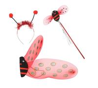 Gatuida Déguisement Ailes de Petite Léger Tulle avec Serre-tête et Baguette Garçon Fille Costume Cosplay Fée pour Filles Carnaval Halloween