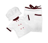 Gatuida Déguisement Garçon Fille Chef avec Tablier et Chapeau Court Manches Tenue Cosplay Cuisine Garçon Fille pour Jeux de Rôle et Activités Pâtisserie