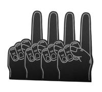 Gatuida Doigts en Mousse Cheerleading en Eva Noir Bord Blanc, Lot De 4, Accessoire Sportif pour Événements Sportifs, Fête Et Animation Enfantine