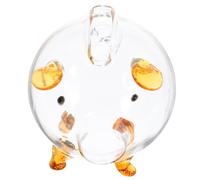 Gatuida dorée cochon avec clair pot de sauvetage de dessin animé mignon économie je tirelires acrylique unique pièces de monnaie Un verre
