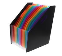 Gatuida Dossier Accordéon Extensible Noir avec Intercalaires Colorés Organisateur Vertical Portable pour Documents Grand Capacité et Gain de Place Rangement Bureau Polyvalent