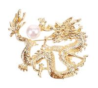 Gatuida Dragon Shaped Suit Decorative Pin Brooch Chinese Style Brooch For Men And Women With Auspicious Zodiac Design