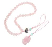 Gatuida Dragonne Téléphone Portable Perlé Rose Style Chinois avec Pendentif Renard Bracelet Anti-perte Élégant pour Femme Dragonne Poignet Sécurisée pour Smartphone