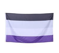 Gatuida Drapeau Fierté Asexuelle en Polyester Résistant Uv, Bannière Non Genrée 90x150 Cm, Décoration Extérieure pour Sensibilisation et Soutien la Diversité des Genres