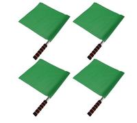 Gatuida Drapeaux D'arbitre en Coton et Acier Inoxydable Verts Lot de 4 Légers et Haute Visibilité, pour Arbitres Lors de Matchs de Football en Extérieur