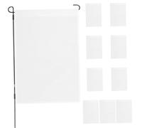 Gatuida Drapeaux De Jardin Blancs Vierges Soi-même, Décoration De Terrasse, Lot De 10 Pièces 30x45 Cm, Tissu Unicolore, Personnalisation Diy Pour Ornements De Jardin Extérieur