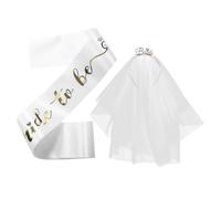 Gatuida Écharpe pour Femmes et Accessoires de Mariée Ceinture-écharpe de Mariage et Voile pour Enterrement de Vie de Jeune Fille Bandeau-voile pour Cortège Nuptial