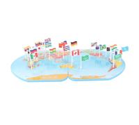 Gatuida Éducatif Bois Drapeaux Monde pour Garçon Fille Jeu de Reconnaissance Géographique Apprentissage Précoce Ludique pour Garçons et Filles