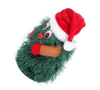 Gatuida Electric Rotating Xmas Tree Decoration with Singing Dancing Doll Interactive Toy for Festive Tabletop Ornament for Holiday Party
