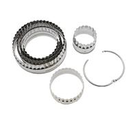 Gatuida Ensemble 6 Emporte-Pièces Ronds en Acier Inoxydable Bords Cannelés et Lisses Mini Emporte-Pièces pour Biscuits Moules Pâtisserie Polyvalents pour Maison et Occasions Spéciales