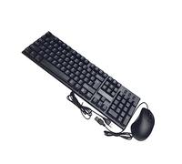 Gatuida Ensemble Clavier Et Souris Filaire USB Silencieux pour Pc, Bureautique Et Maison, Clavier Simple Pavé Numérique, Léger Et Solide, Accessoire Informatique Polyvalent Bleu