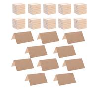 Gatuida Ensemble de 10 Set de Porte-Cartes Pliés Bois Rustique pour Mariage Support Photo et Numéro de Table pour Banquets Fêtes et Restaurants