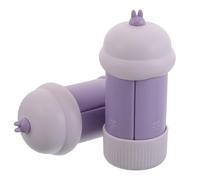 Gatuida Ensemble de 2 Bouteilles de Voyage Rechargeables en Silicone 60 Ml, Flacons Souples Étanches pour Shampoing et Lotion, Petites Bouteilles Portables Violettes pour Voyage