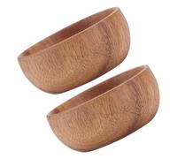 Gatuida Ensemble de 2 Saladiers en Bois d'Acacia 8X35 CM Bols de Service Polyvalents pour Salades et Fruits Texture Polie Naturelle la Cuisine Maison et Restaurant