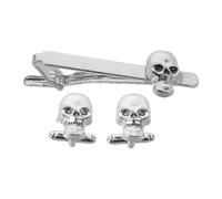 Gatuida Ensemble de 3 boutons de manchette et pince à cravate en forme de | Boutons de manchette et pince à cravate décoratifs, pour cadeaux de fête de bureau, mariage ou autres occasions spéciales.