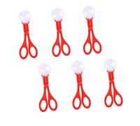 Gatuida Ensemble de 6 Pinces de Sécurité et Ciseaux à Cuillère Rouges 17,5 Cm pour Garçon et Filles - Jouets D'exploration Nature, pour Extérieur, Découverte des Insectes et Activités
