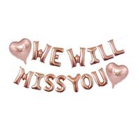 Gatuida Ensemble de Ballons de Fête pour Remise de Diplôme Ballons Délicats en Aluminium de Cœur Décorations Suspendues pour Anniversaire Pack Complet pour Décoration de Scène Festive