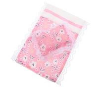 Gatuida Ensemble de Literie pour Maison de Poupée, Drap-Housse et Oreiller Miniature, Tissu Souple et Résistant, Taille Adaptée aux Lits Superposés, Accessoires Décoratifs pour Chambre