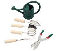 Gatuida Ensemble d'Outils de Jardin Miniatures pour Maison de Poupée 1 Set Comprendant Mini Arrosoir Mini Ciseaux Alliage et Plastique pour Aménagement de Scène et Jeu Éducatif