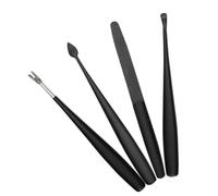 Gatuida Ensemble D'outils de Manucure 4 Pièces Acier Inoxydable Coupe-cuticules Lime à Ongles Fourche à Peau Morte Usage Professionnel Soins des Ongles Peau Sensible Compacte Légère