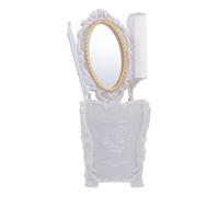 Gatuida Ensemble Peigne Cheveux Anti-statique et Miroir Blanc Élégant Portable pour Femmes Usage Salon Coiffure Boîte Pvc Compacte