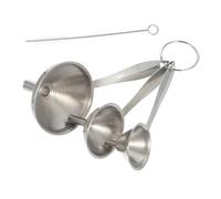 Gatuida Entonnoirs Miniatures avec Filtre à Vin Ensemble de 3 en Acier Inoxydable et Brosse de Nettoyage pour Transfert Rapide et Précis des Liquides