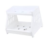 Gatuida Étagère De Rangement Double Couche 2 Niveaux Plastique Couleur Vive Support De Maquillage Organisateur De Cosmétiques Articles Divers Pour Salle De Bain Bureau