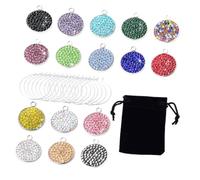 Gatuida Étiquettes Vin Fête Rondes Multicolores 16 Pièces En Plastique Léger Réutilisables Marqueurs Décoratifs Pour Verre Dînatoires Mariage Banquet Anniversaire
