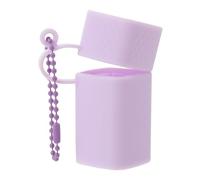 Gatuida Étui à Rouge à Lèvres Format Voyage en Silicone Violet, Pochette Compacte et Étanche Compartiments, Trousse Portable pour Rangement Cosmétique en Déplacement