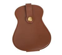Gatuida Étui pour Médiators de Guitare en PU Marron, Pliable et Pratique, Pochette de Rangement pour Organiser Les Picks, Facile à Emporter